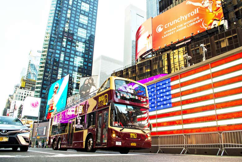 L'autobus turistico su cui faremo il giro di New York 