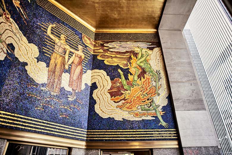 Mosaico all'interno del Rockefeller Center