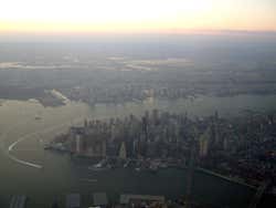 Arrivando a New York in aereo