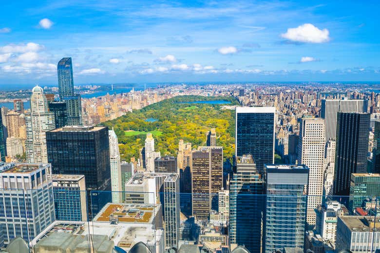 Viste su Central Park dal Top of The Rock